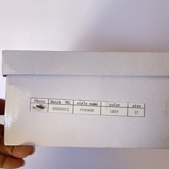 Womens Loafers Size 6.5 Gray Perforated Slip On Comfortable Casual Flat Shoes - Picture 14 of 16